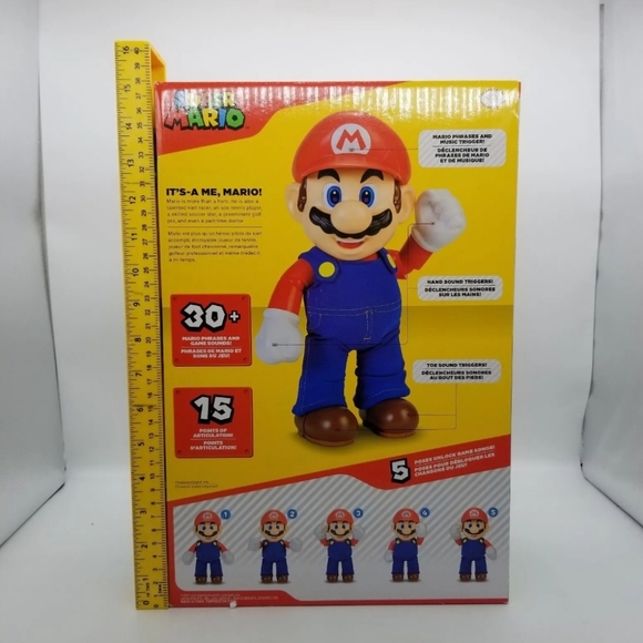 Super Mario- It's A Me Mario 12" Motion Activated Sound Interactive figure Toy - Picture 5 of 11